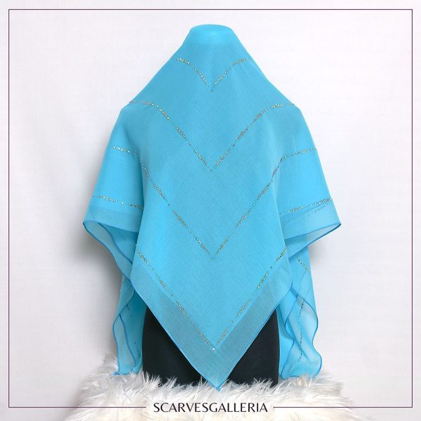 Bawal Madinilla In OLYMPIC BLUE | Anti-Slip Cotton Voile | Bidang 45